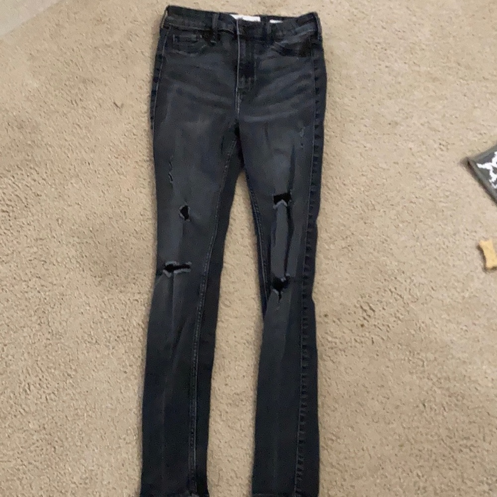 Hollister High Rise Super Skinny Black Jeans size 0S
